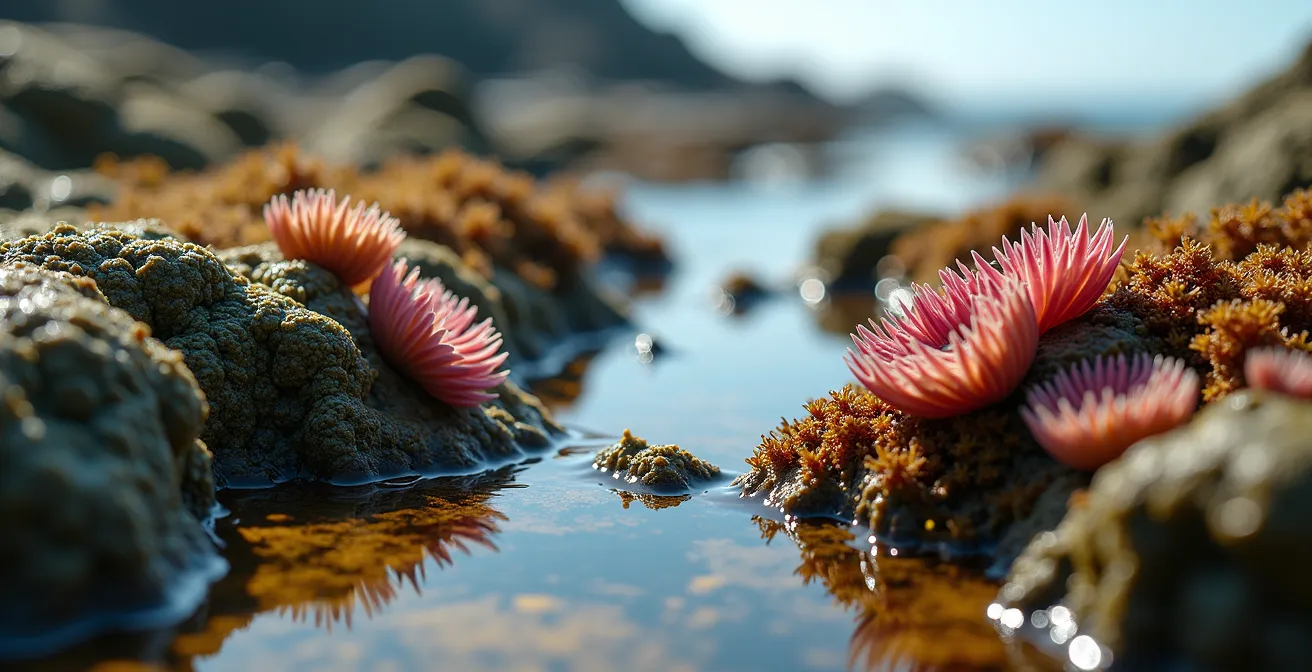 Zonation verticale de l'estran rocheux montrant les différents étages avec leurs espèces caractéristiques