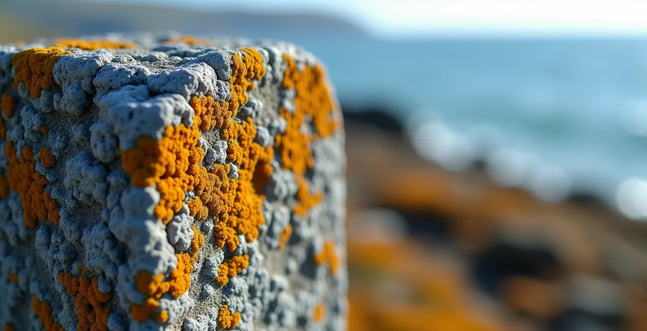 Vue aérienne du sentier côtier GR34 serpentant le long des falaises de Crozon