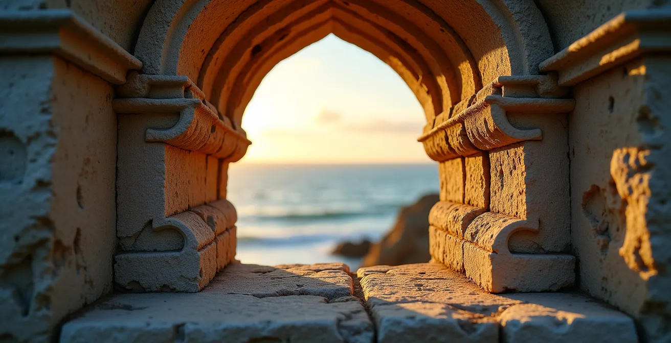 Reconstitution architecturale du manoir de Coecilian avec ses huit tourelles